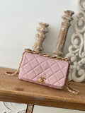 Chanel Classic GLAMIamond GlamIap Bag Light PiNike For Women Bags 9.1in/23cm