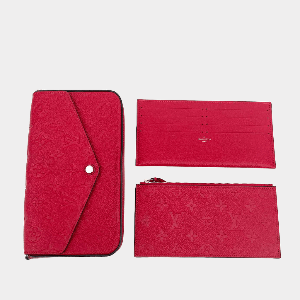 LOUIS VUITTON Monogram Empreinte Pochette Félicie -Red