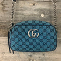 Gucci Marmont Quilted Gucci Canvas Crossbody Bag