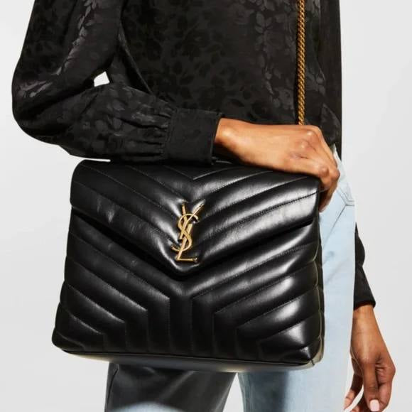 SAINT LAURENT Loulou Medium leather shoulder bag