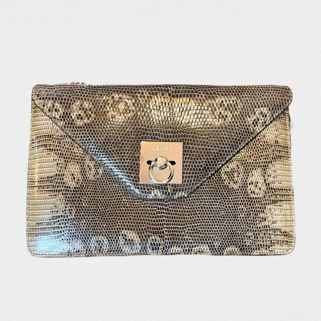 Celineline lizard shoulder bag - 1990s