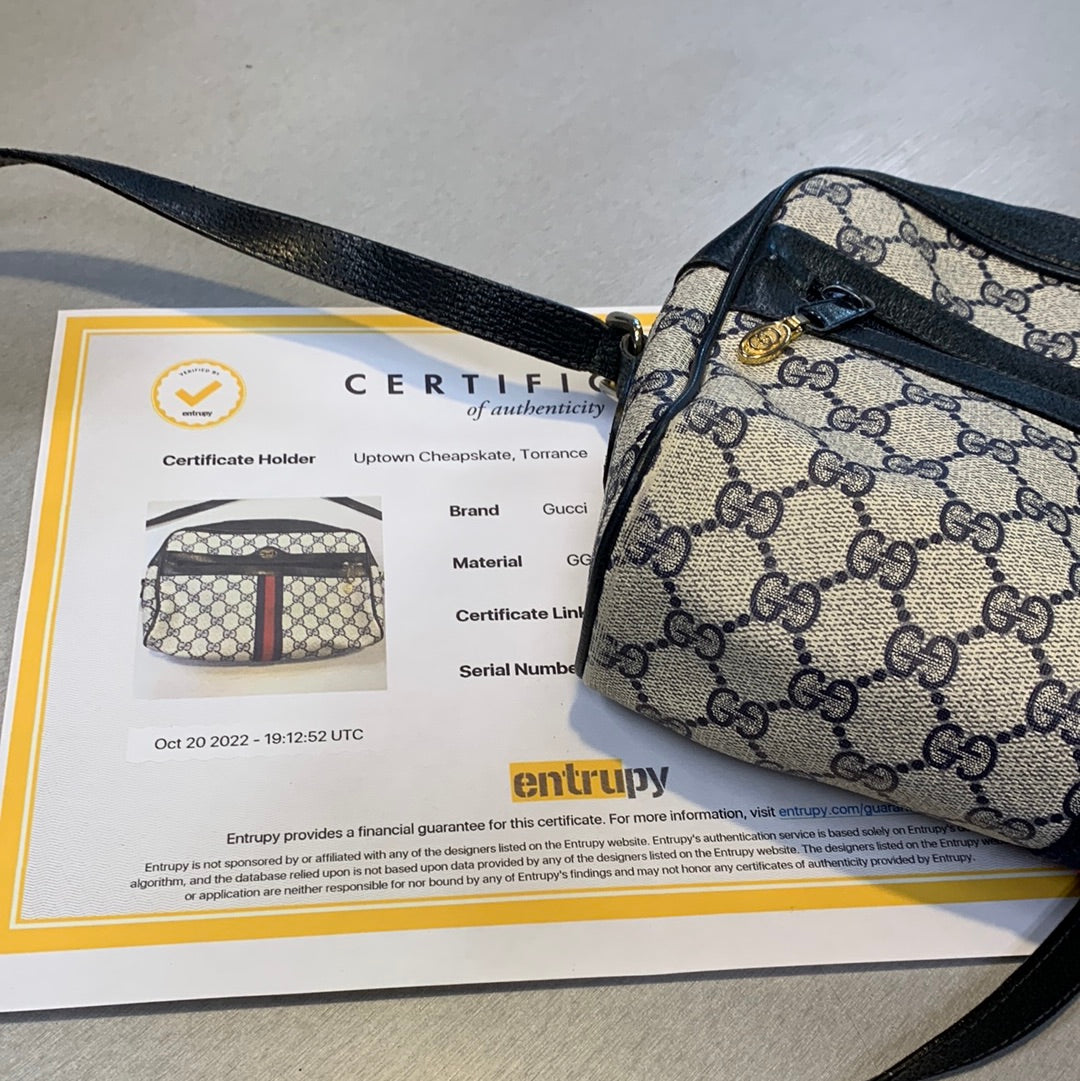 Gucci Vintage OphiDiora Gucci Supreme Crossbody Bag