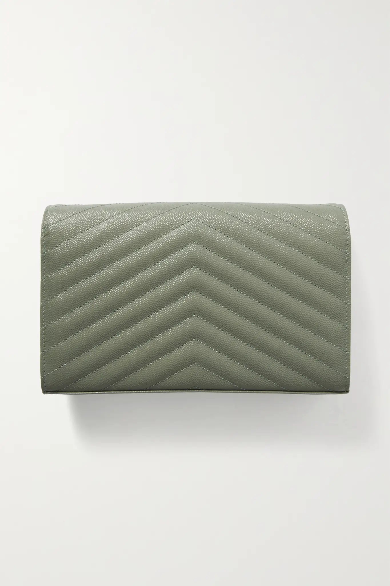SAINT LAURENT Monogramme quilted textured-leather shoulder bag
