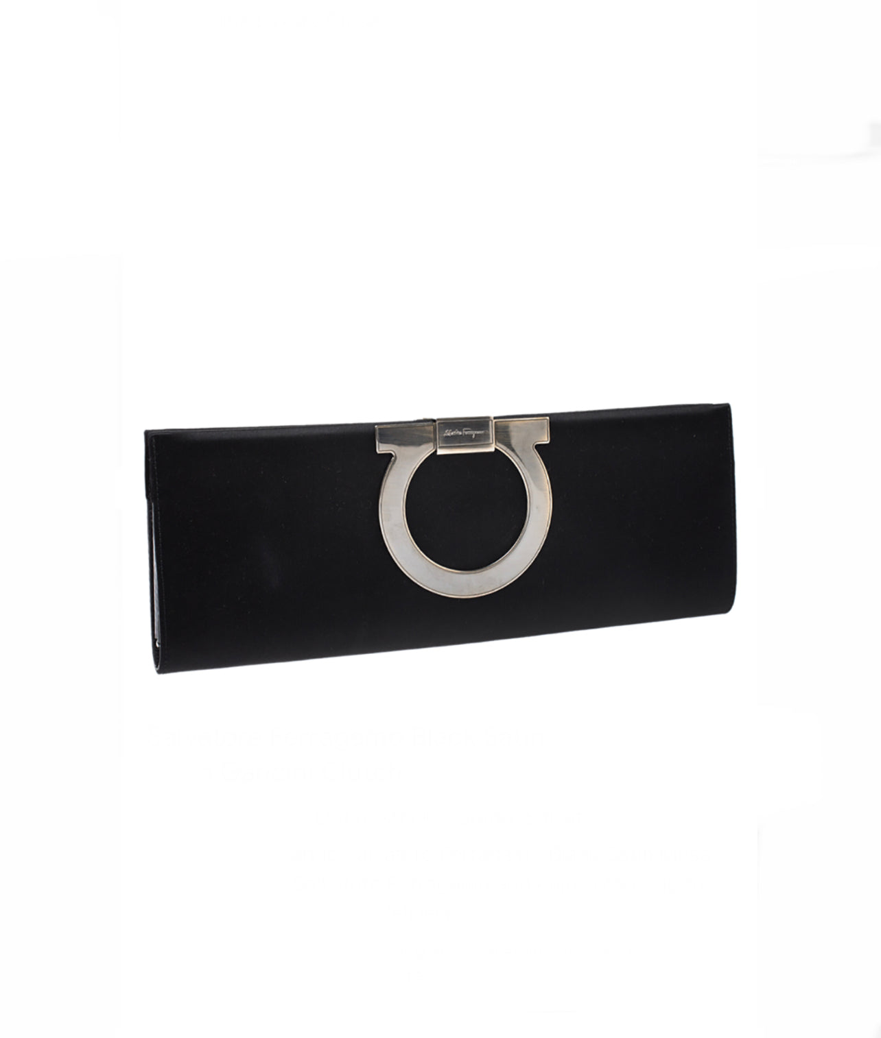 SaLouis Vuittonatore Ferragamo Black Patent Clutch Bag