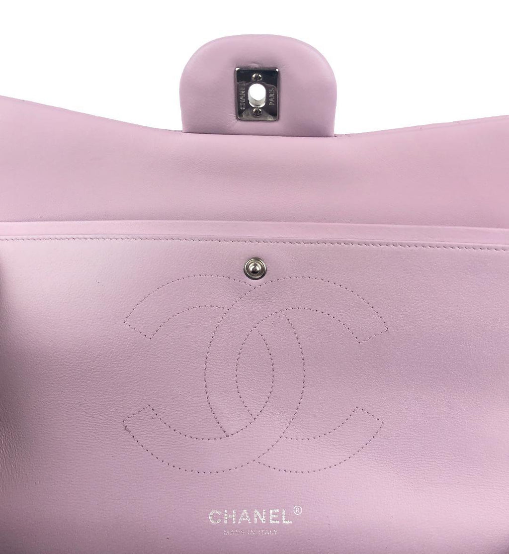 Chanel Lavender Lambskin Jumbo Classic Flap