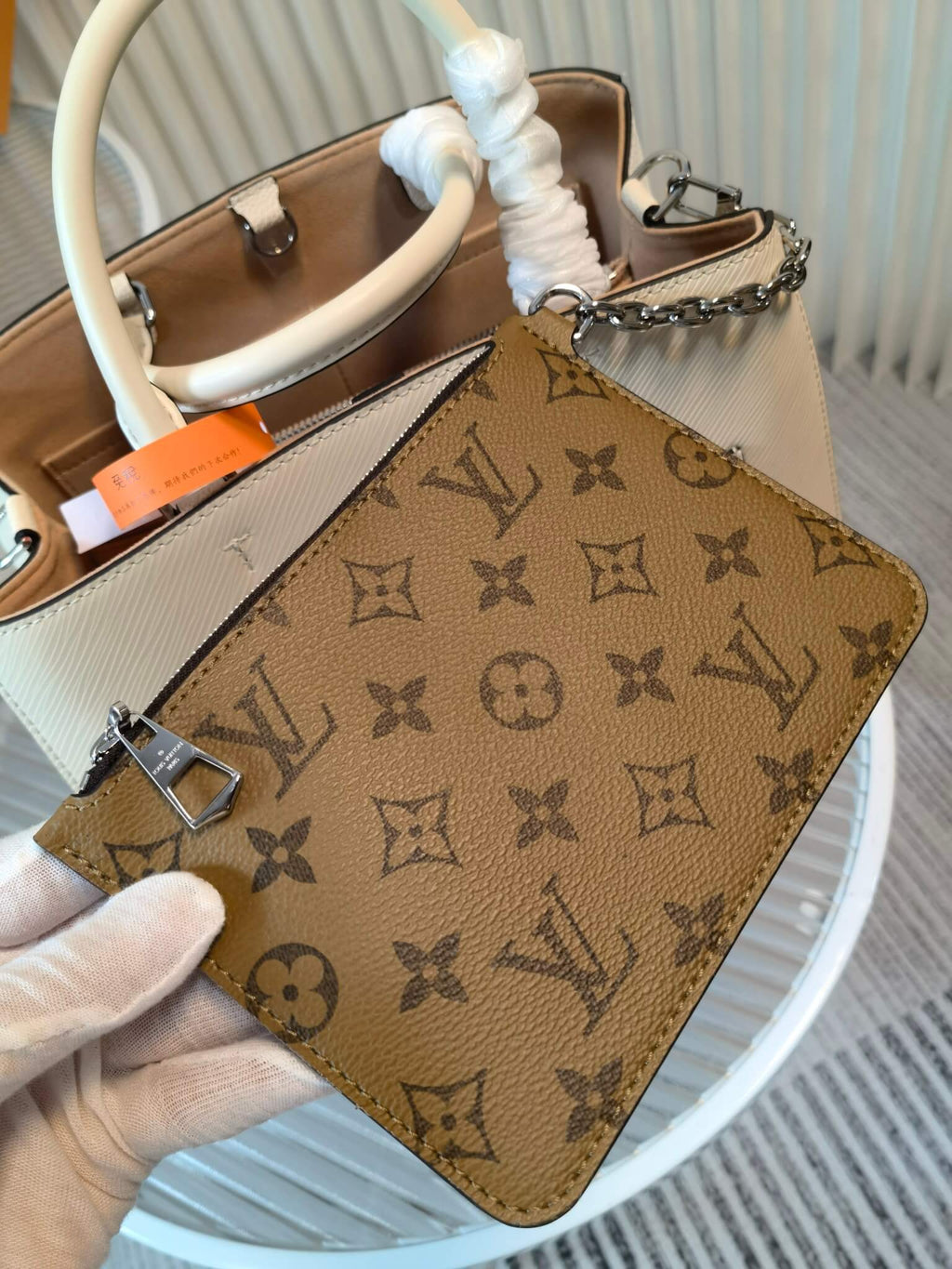 M59953 Marelle Tote MM white handbag free shipping