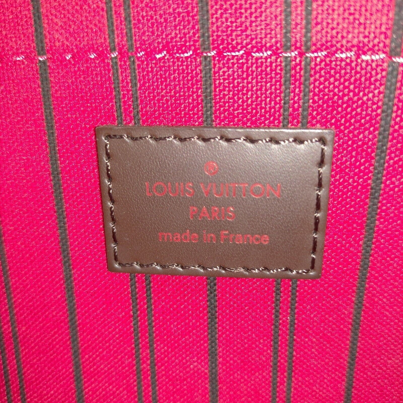 Louis Vuitton Neverfull Damier Ebene Wristlet Pouch/Clutch Bag