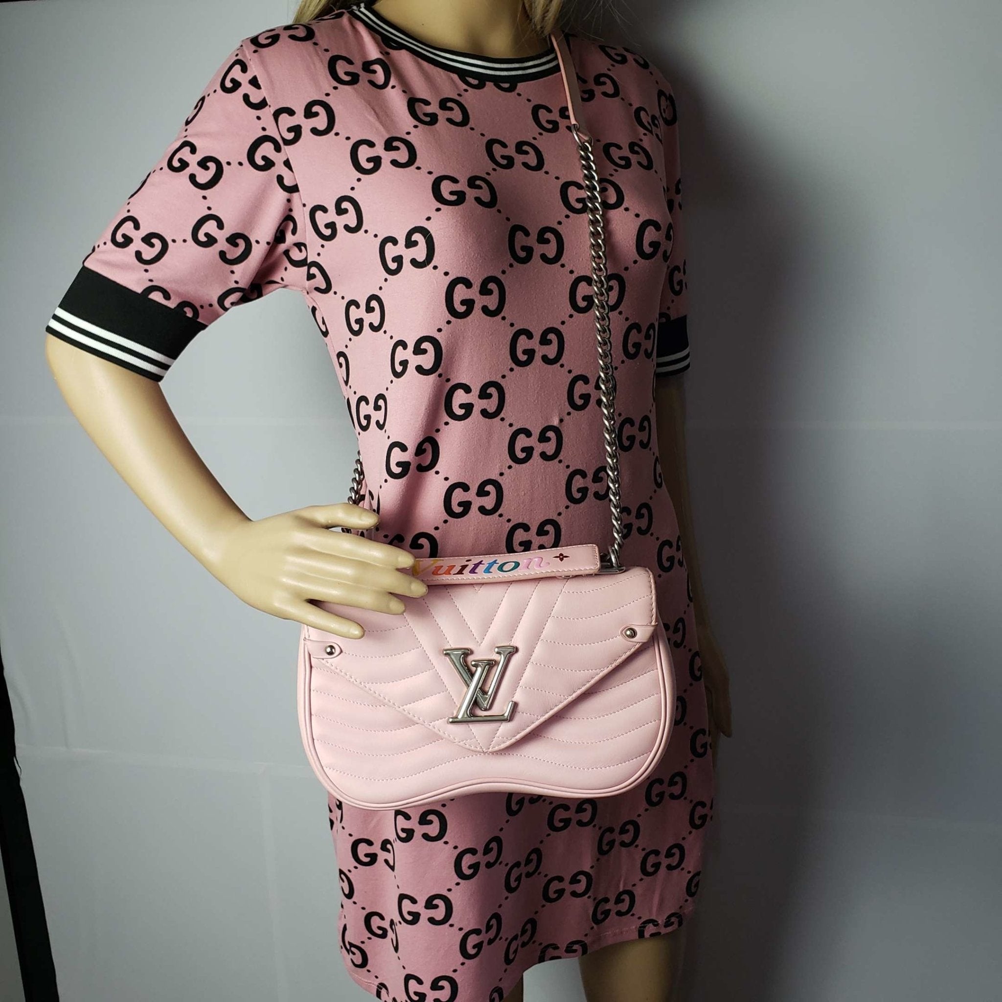 Louis Vuitton New Wave Chain Pink Shoulder Bag