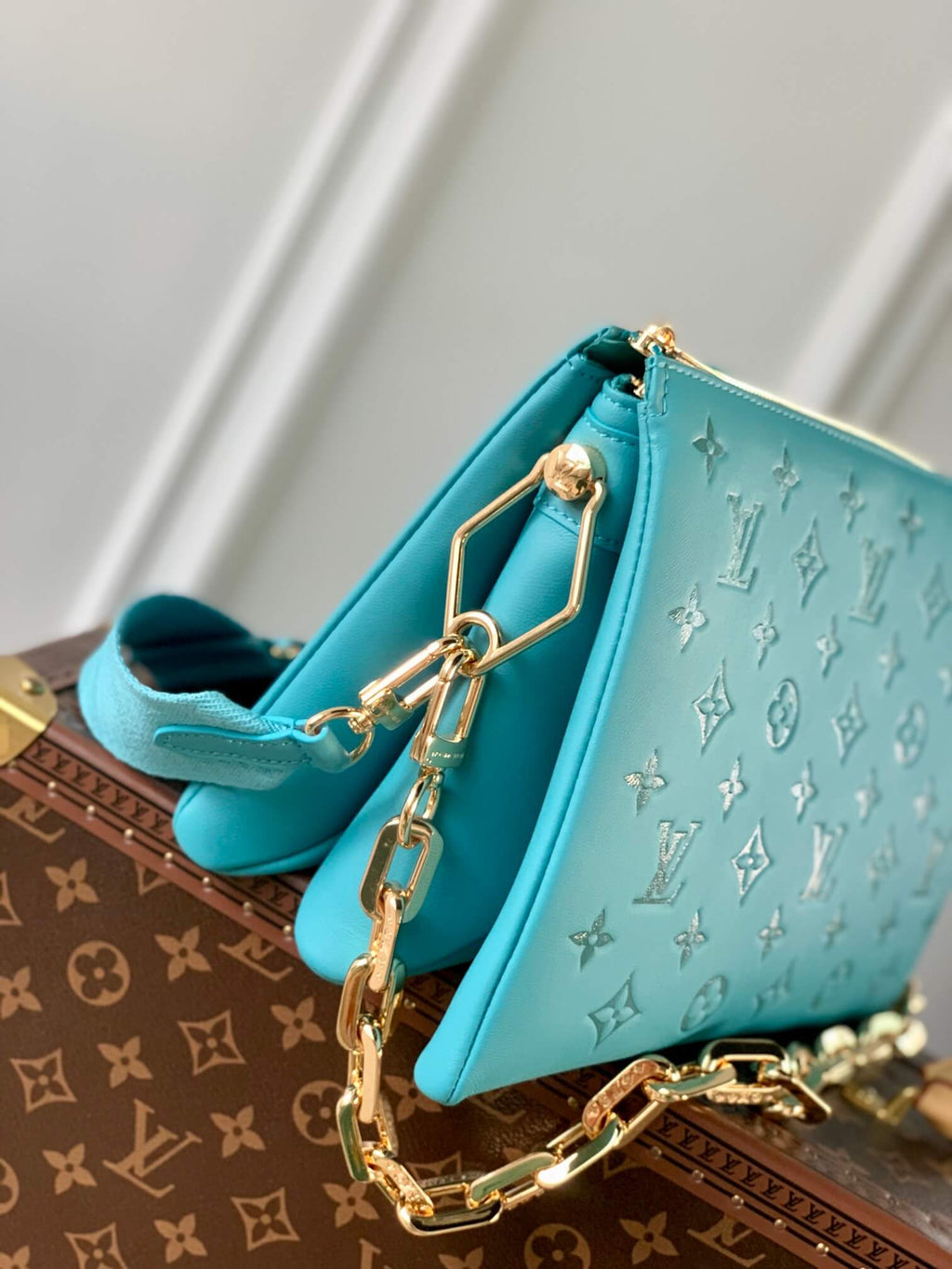 M20769 Coussin PM Monogram Sky blue 26cm Turquoise Blue