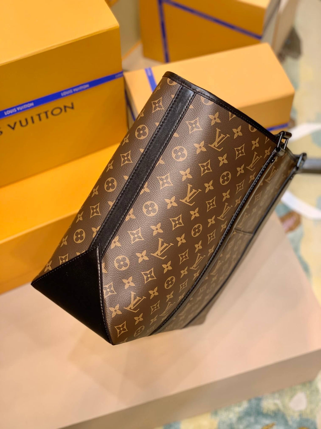 M45733 WEEKEND TOTE GM Monogram Macassar 38.5CM