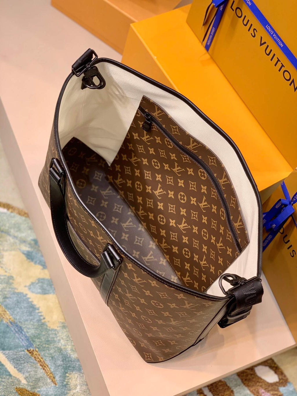 M45733 WEEKEND TOTE GM Monogram Macassar 38.5CM
