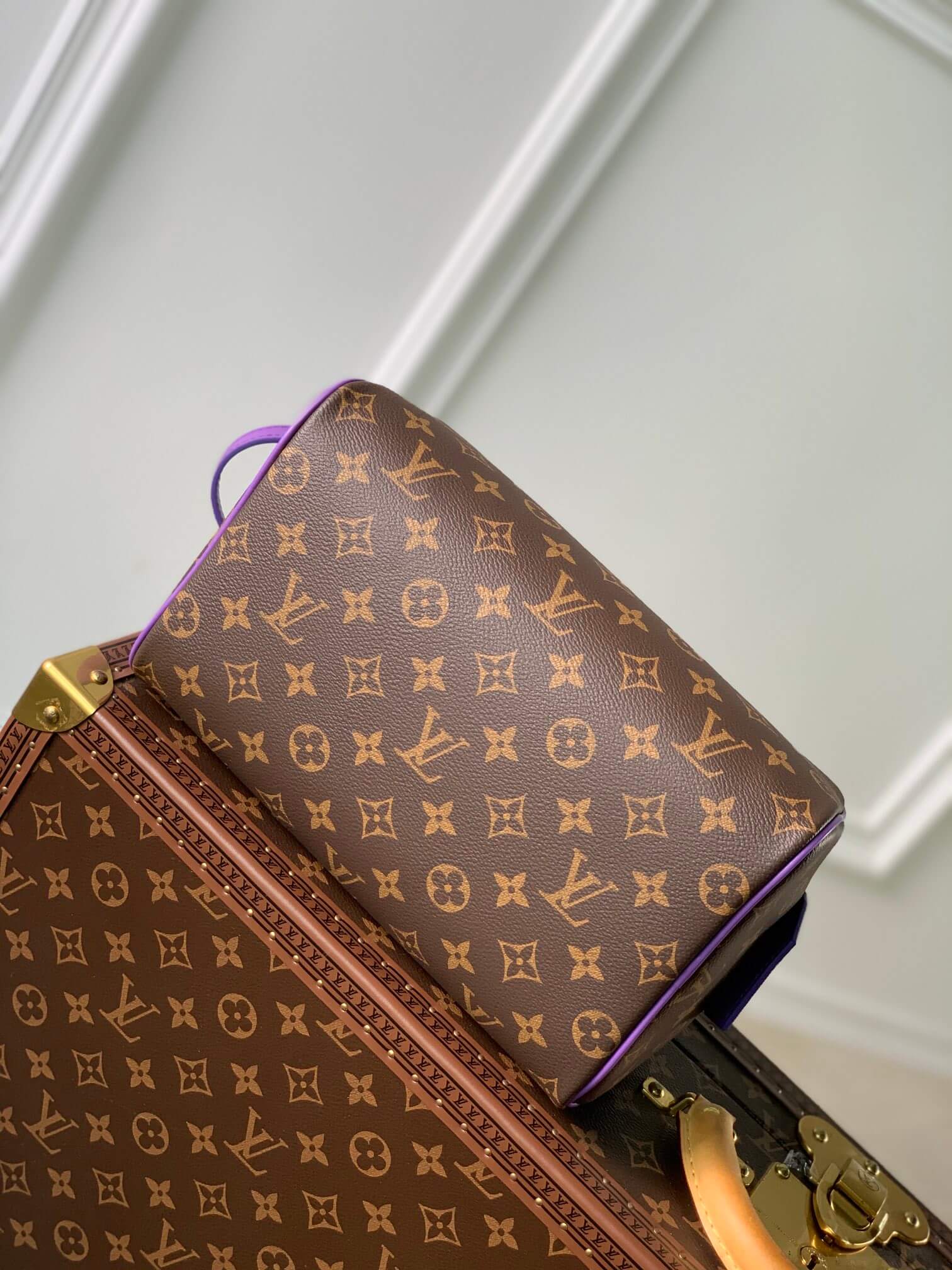 M46253 Dopp Kit Monogram Macassar purple 28cm