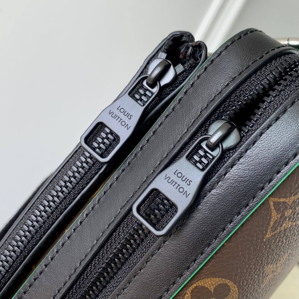 M46266 Trio Sac Plat Monogram Macassar 25cm green