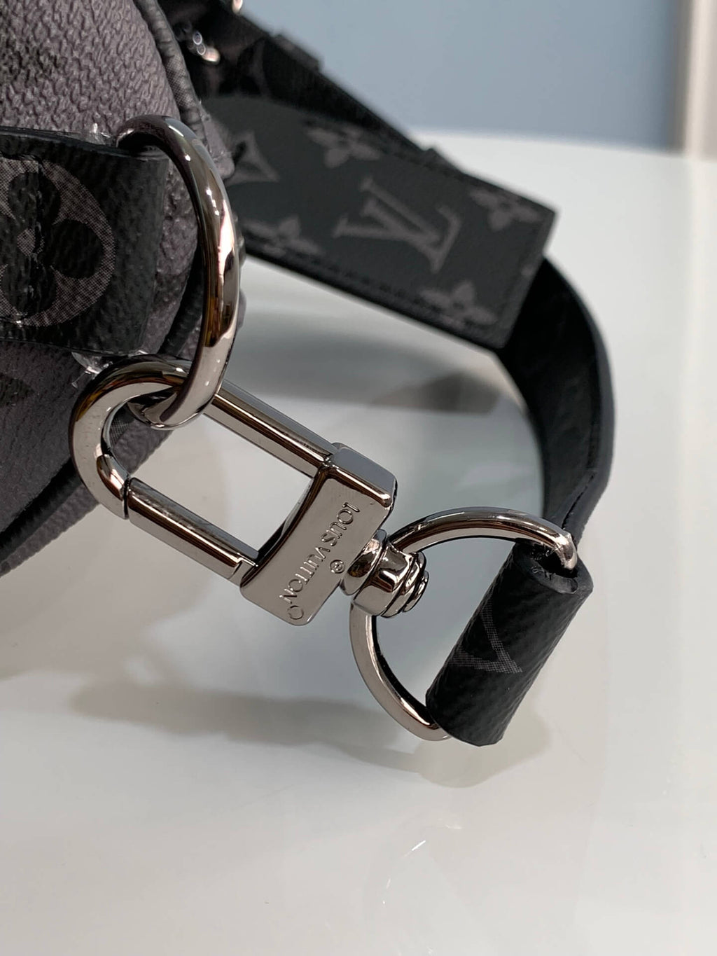 M46441 x YK KEEPALL Bandoulière 45 Monogram Black Flower COWHIDE/ REAL LEATHER