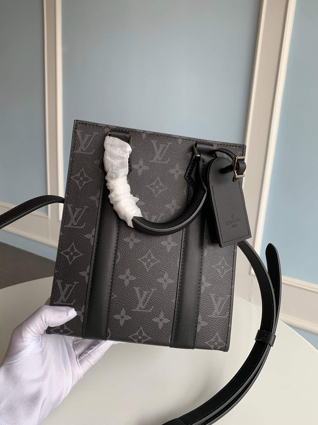 M46453 SAC PLAT mini Handbag Monogram Chess 19cm black
