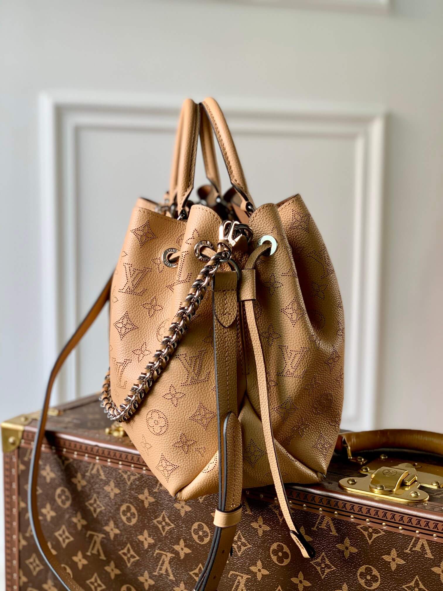 M59655 BELLA TOTE monogram 32cm orange yellow Soft perforated cowhide
