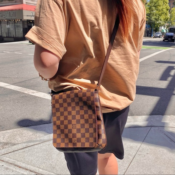 LOUIS VUITTON Damier Ebene M1:1 Reptte Salsa Bag