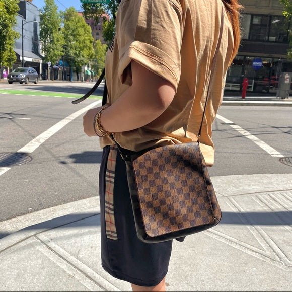 LOUIS VUITTON Damier Ebene M1:1 Reptte Salsa Bag