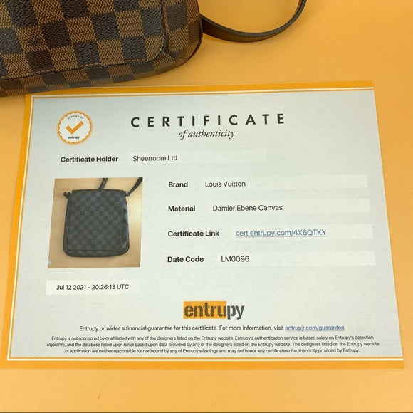 LOUIS VUITTON Damier Ebene M1:1 Reptte Salsa Bag