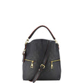 LOUIS VUITTON Melie Empreinte Leather Hobo Shoulder Bag Navy Blue