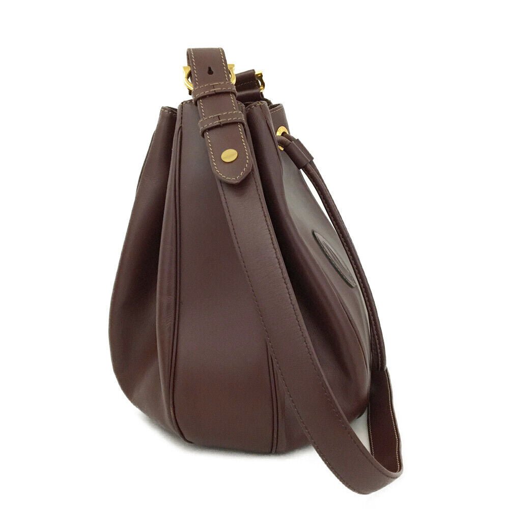 Must De Cartier Bordeaux Leather Shoulder Bag