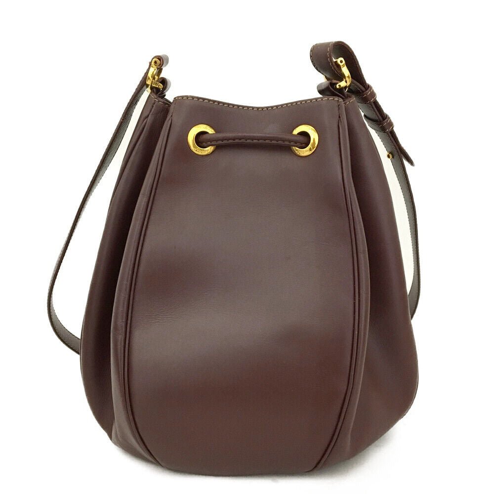 Must De Cartier Bordeaux Leather Shoulder Bag
