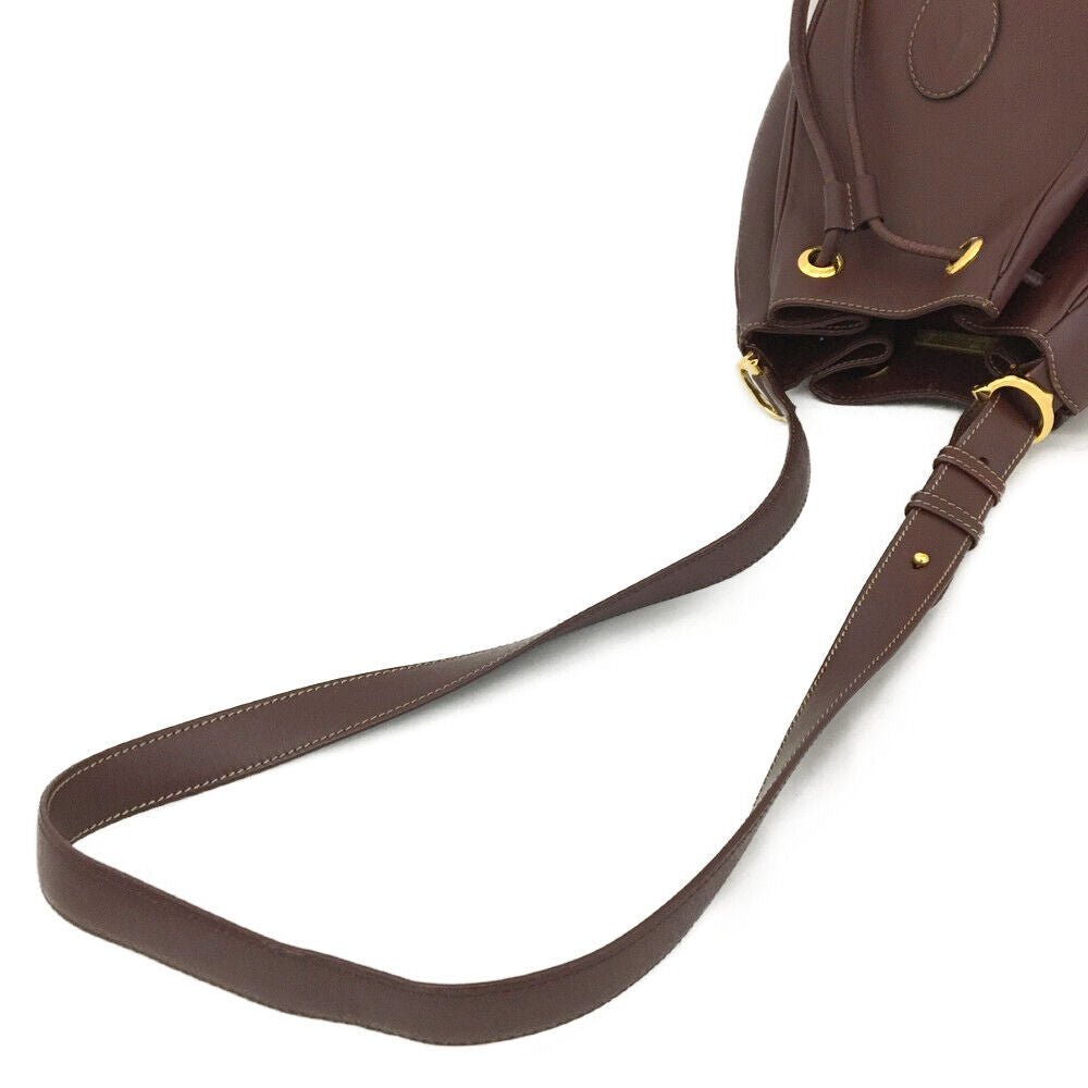 Must De Cartier Bordeaux Leather Shoulder Bag