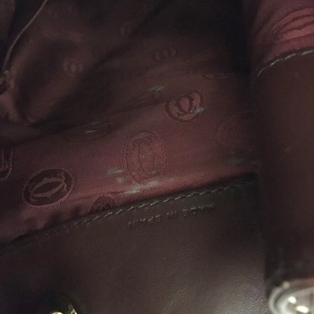 Must De Cartier Bordeaux Leather Shoulder Bag