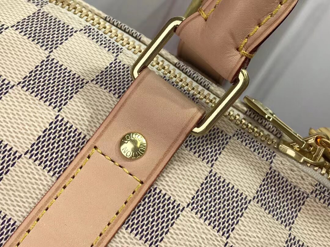 N48223 Keepall Triangle BANDOULIÈRE 50 Tuffetage white damier COWHIDE REAL LEATHER
