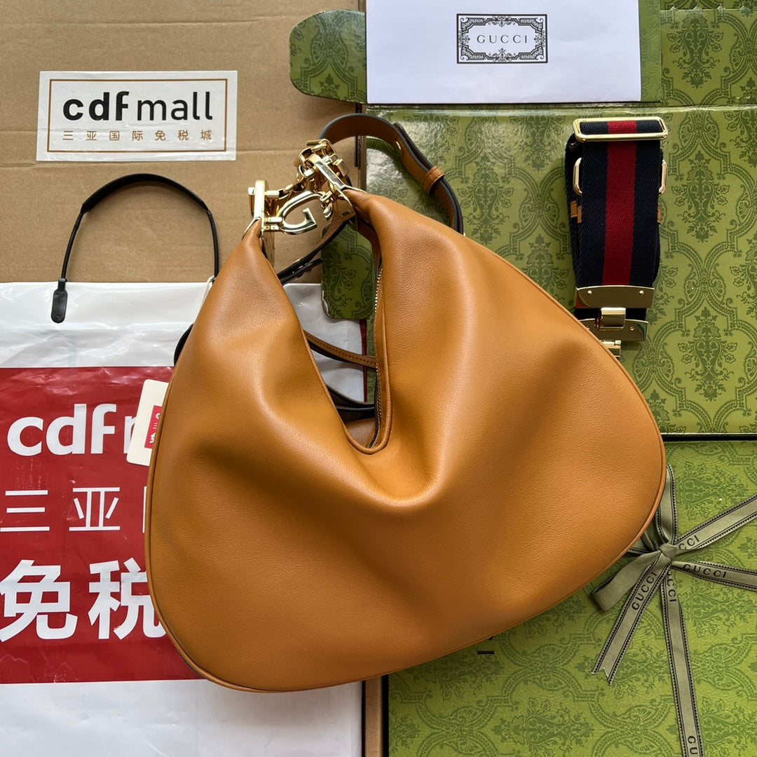 Atache Large Shoulder Bag Brown For Women, Women’s Bags 13.8in/35cm GlamiÃ¢â‚¬Å½ 702823 UXWBG 3162