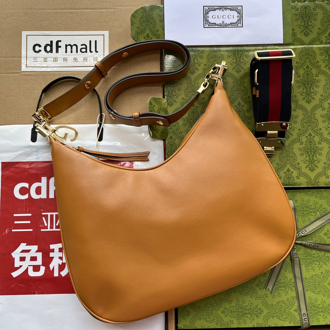 Atache Large Shoulder Bag Brown For Women, Women’s Bags 13.8in/35cm GlamiÃ¢â‚¬Å½ 702823 UXWBG 3162