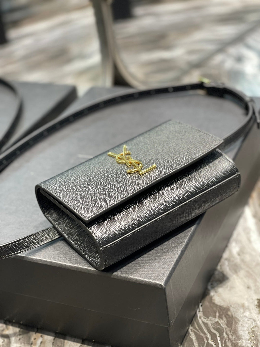 Top Quality Kate Belt Bag Black For Women, Women’s Bags 7in/18cm YSL 534395BOW0J1000