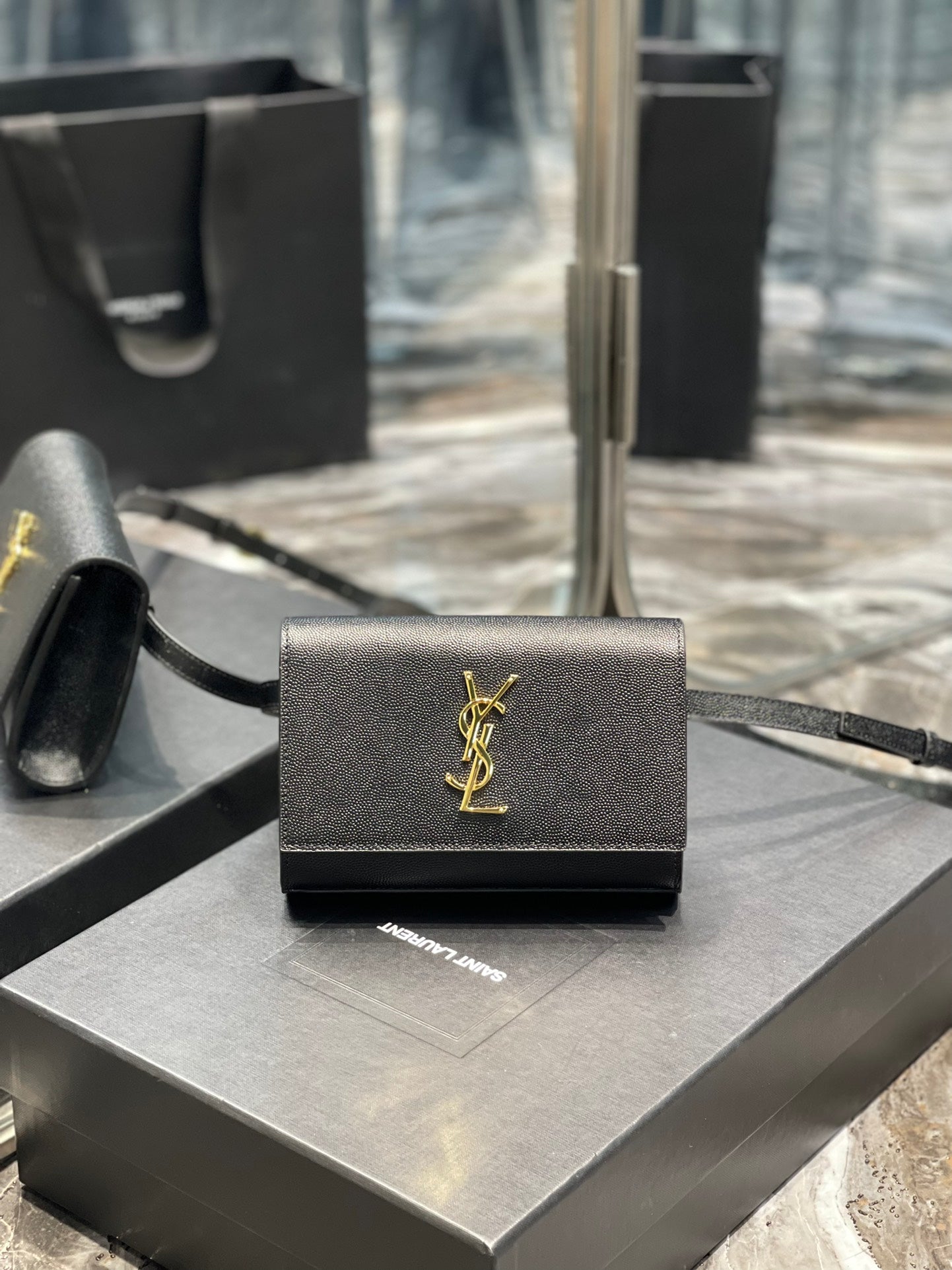 Top Quality Kate Belt Bag Black For Women, Women’s Bags 7in/18cm YSL 534395BOW0J1000