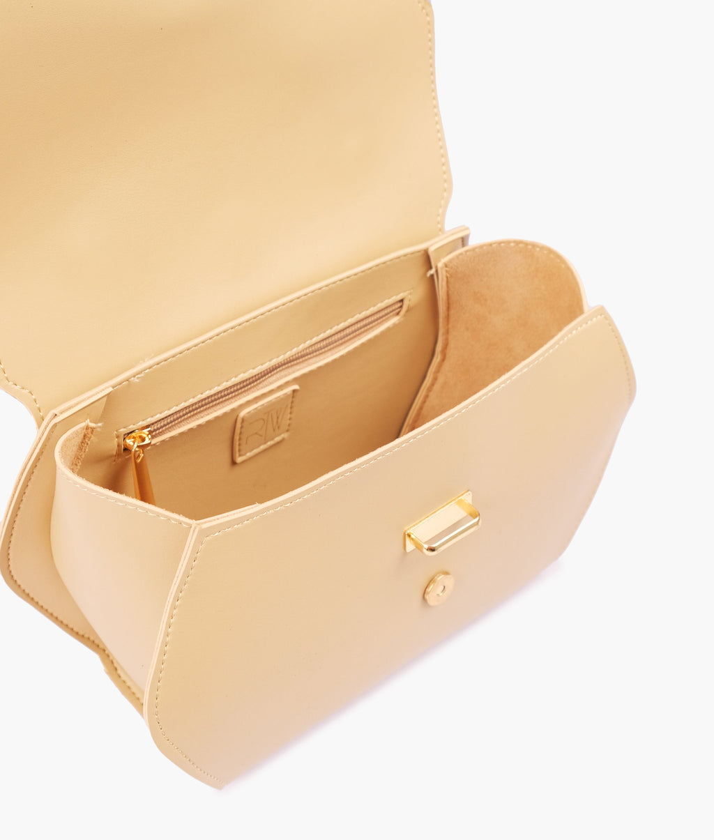 Off-white top-handle hexagon bag