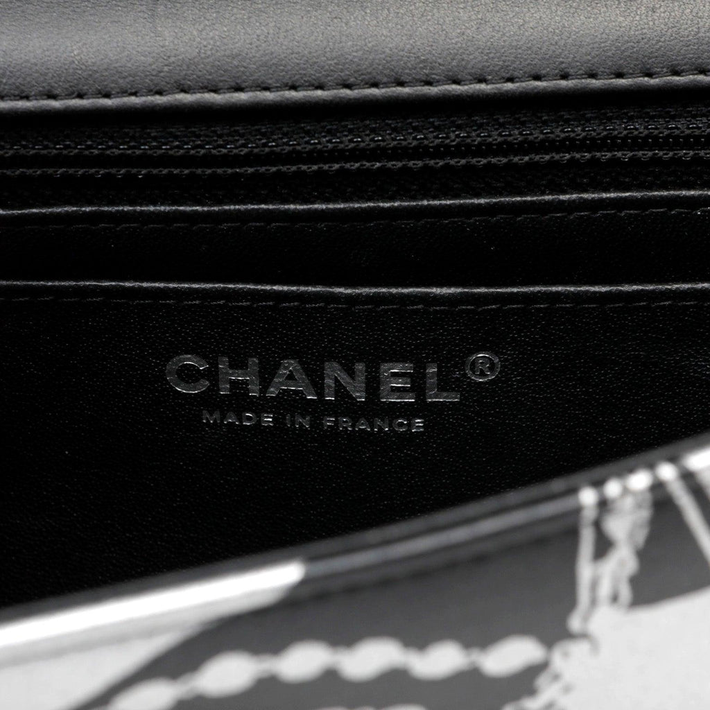 Chanel Black and SiLouis Vuittoner Lambskin Limited Edition Mini Classic