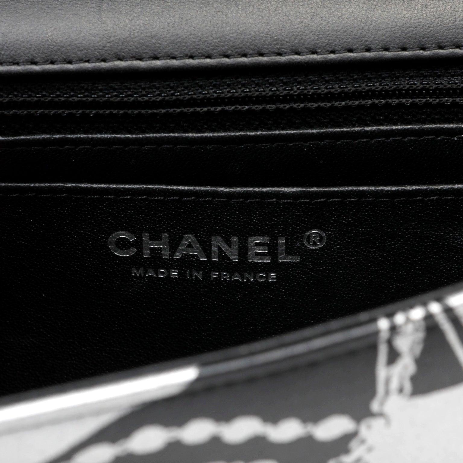 Chanel Black and SiLouis Vuittoner Lambskin Limited Edition Mini Classic