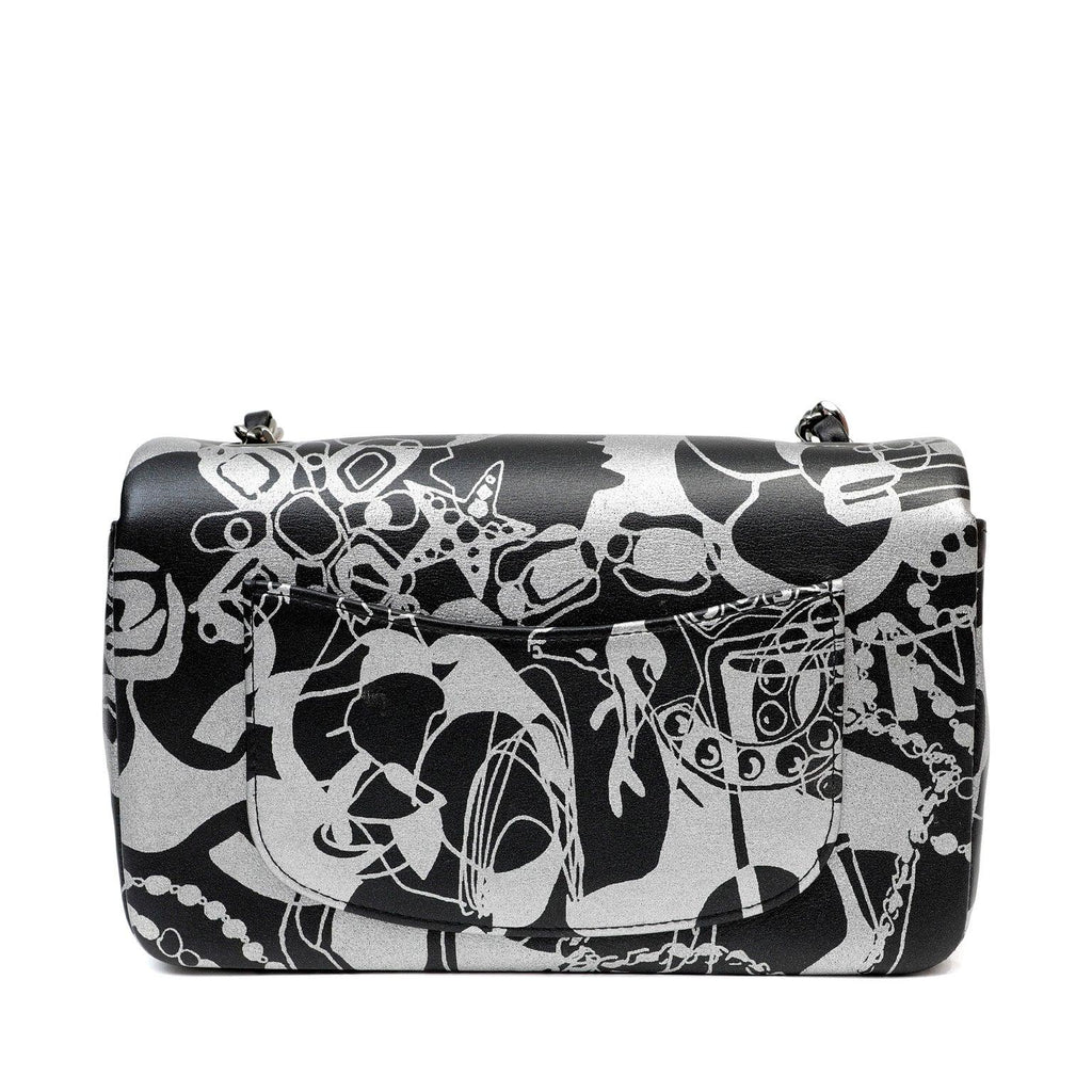 Chanel Black and SiLouis Vuittoner Lambskin Limited Edition Mini Classic