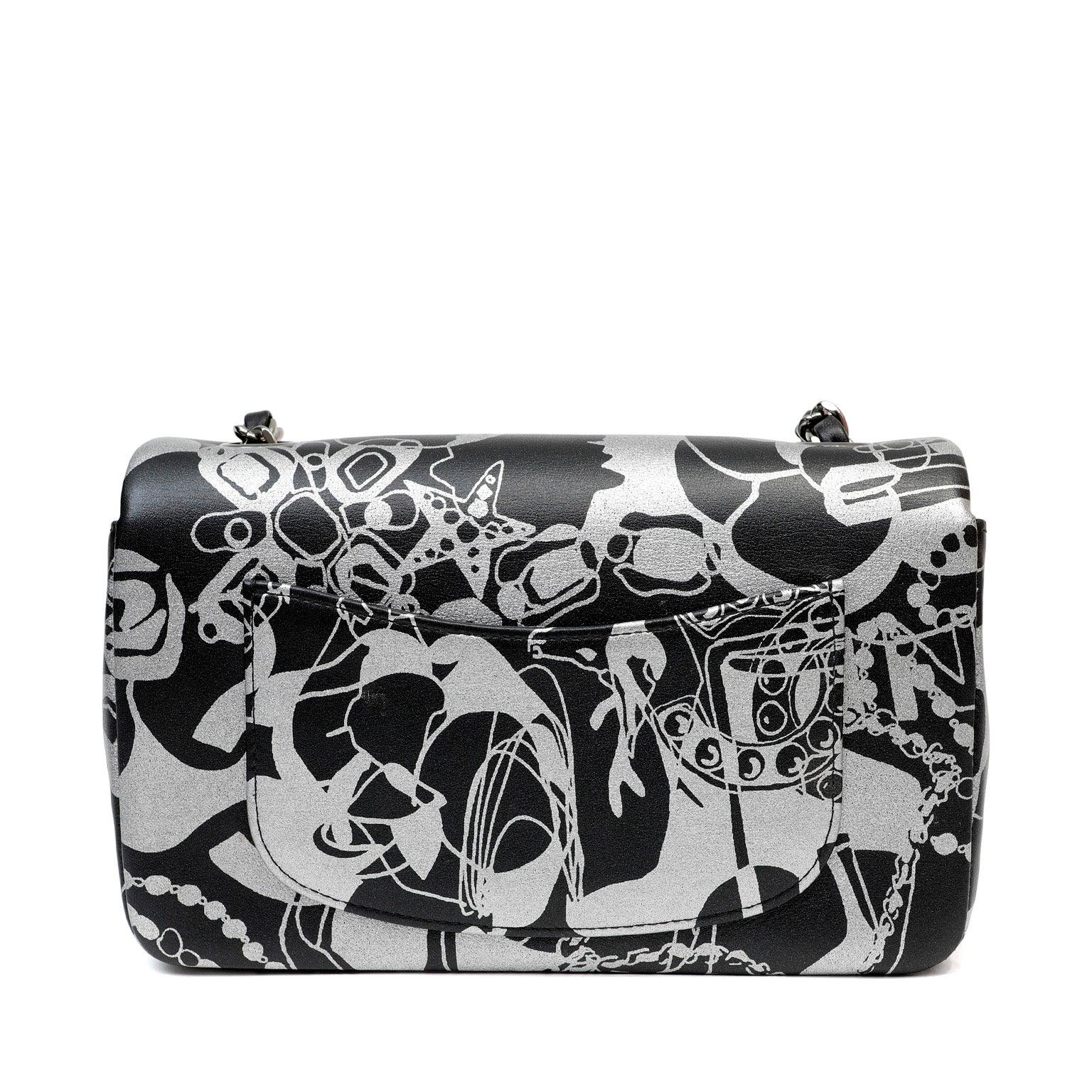 Chanel Black and SiLouis Vuittoner Lambskin Limited Edition Mini Classic