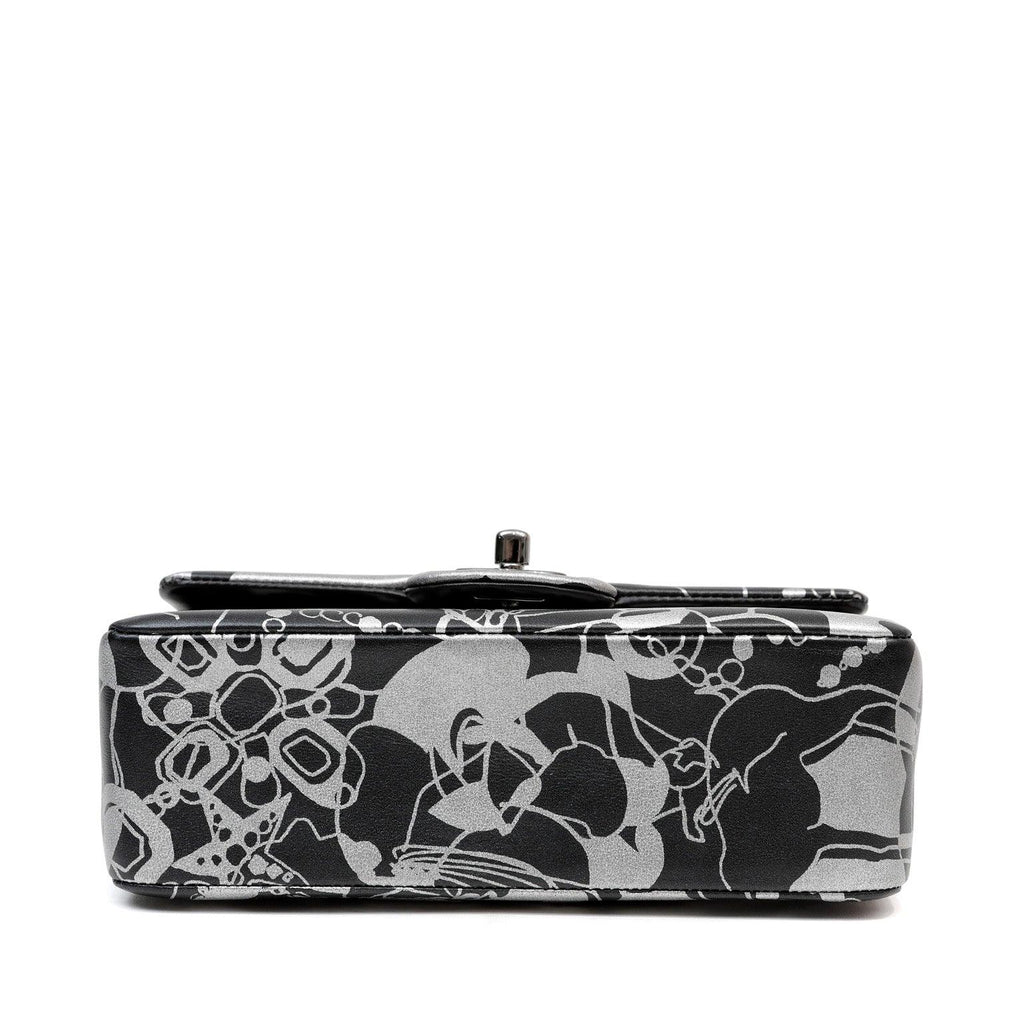 Chanel Black and SiLouis Vuittoner Lambskin Limited Edition Mini Classic
