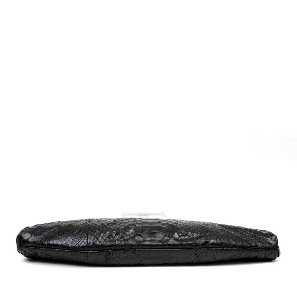 Chanel Python Clutch w/ Cast Resin Top