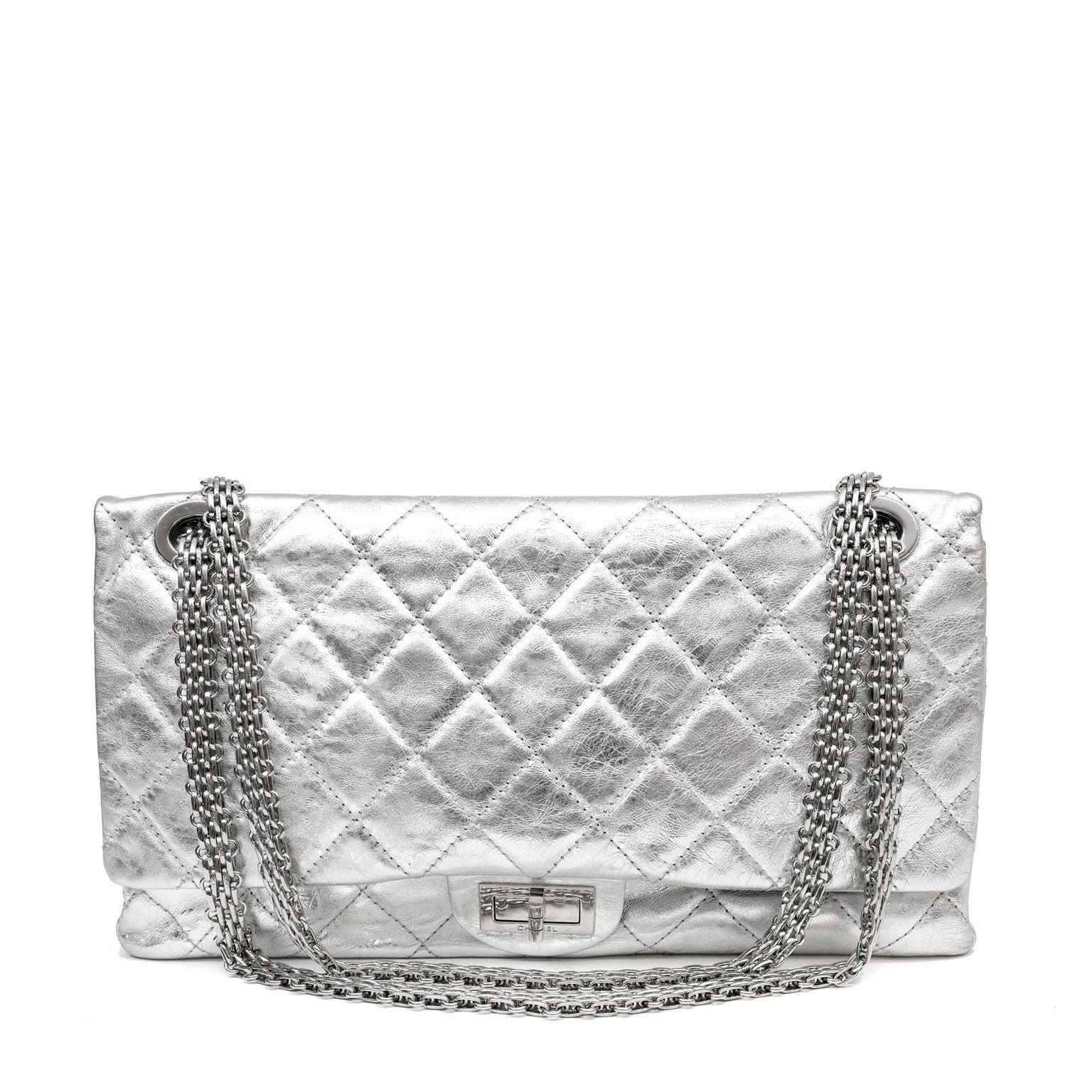 Chanel Metallic SiLouis Vuittoner Maxi Classic Reissue 2.55