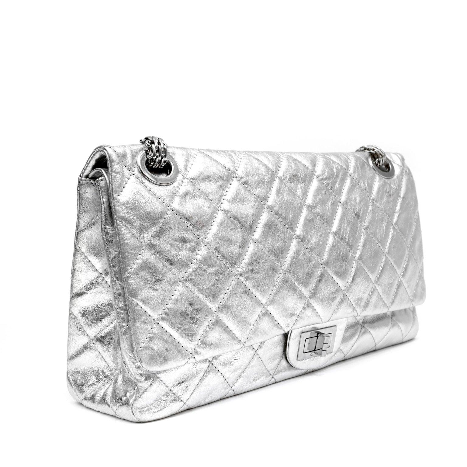 Chanel Metallic SiLouis Vuittoner Maxi Classic Reissue 2.55