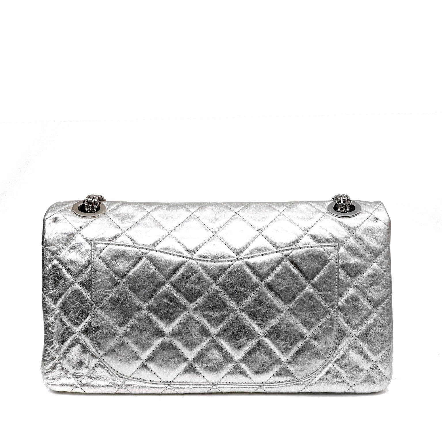 Chanel Metallic SiLouis Vuittoner Maxi Classic Reissue 2.55