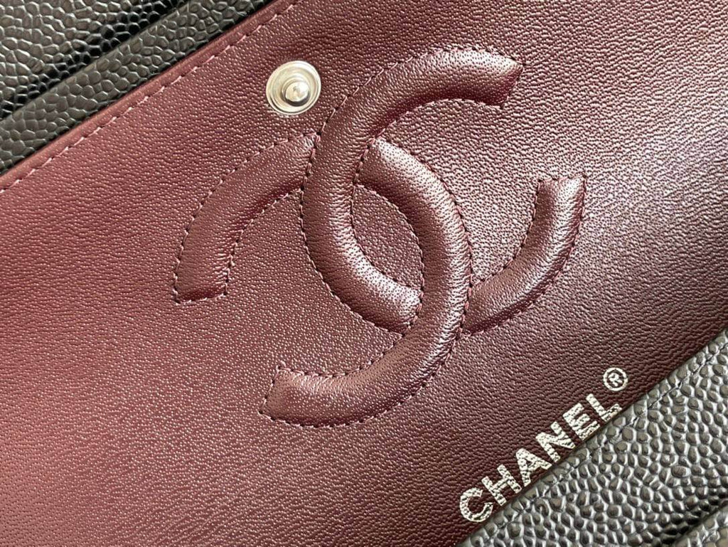 CHANEL small classic handbag Grained Calfskin & SiLouis Vuittoner-Tone Metal Black