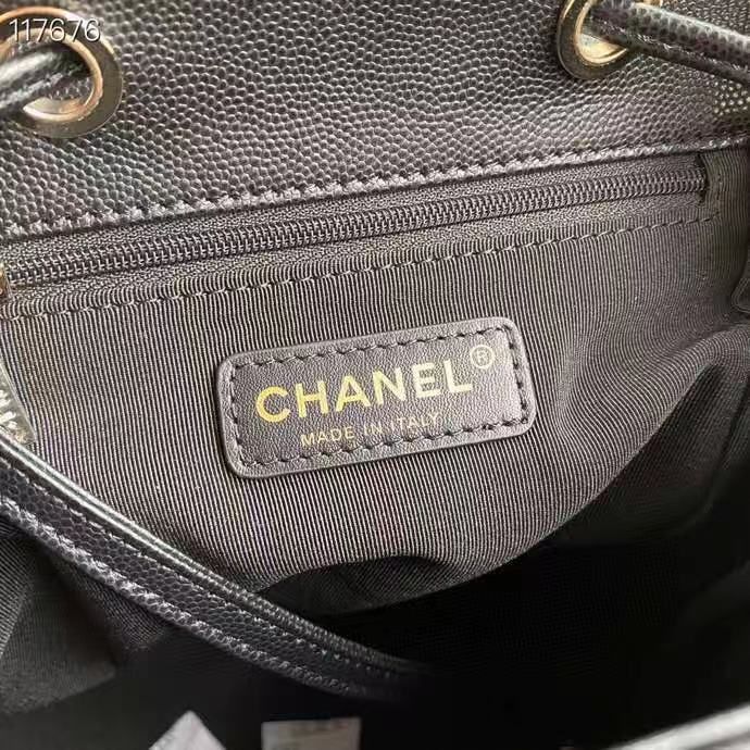 Chanel Duma Backpack Gold Toned Hardware Black For Women Bags, Shoulder Bags 9.4in/24cm AS1371