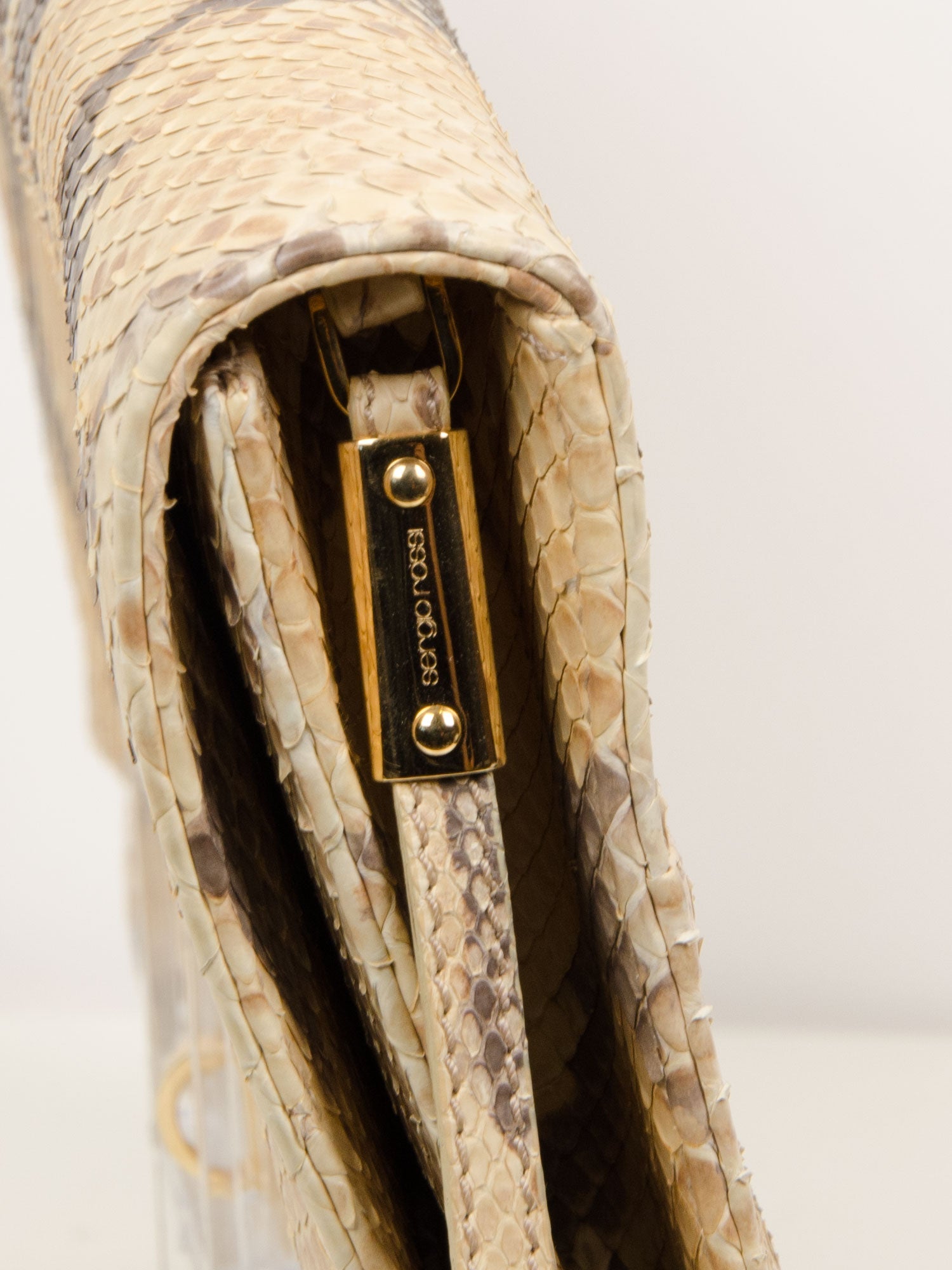 Large Snakeskin Clutch Bag