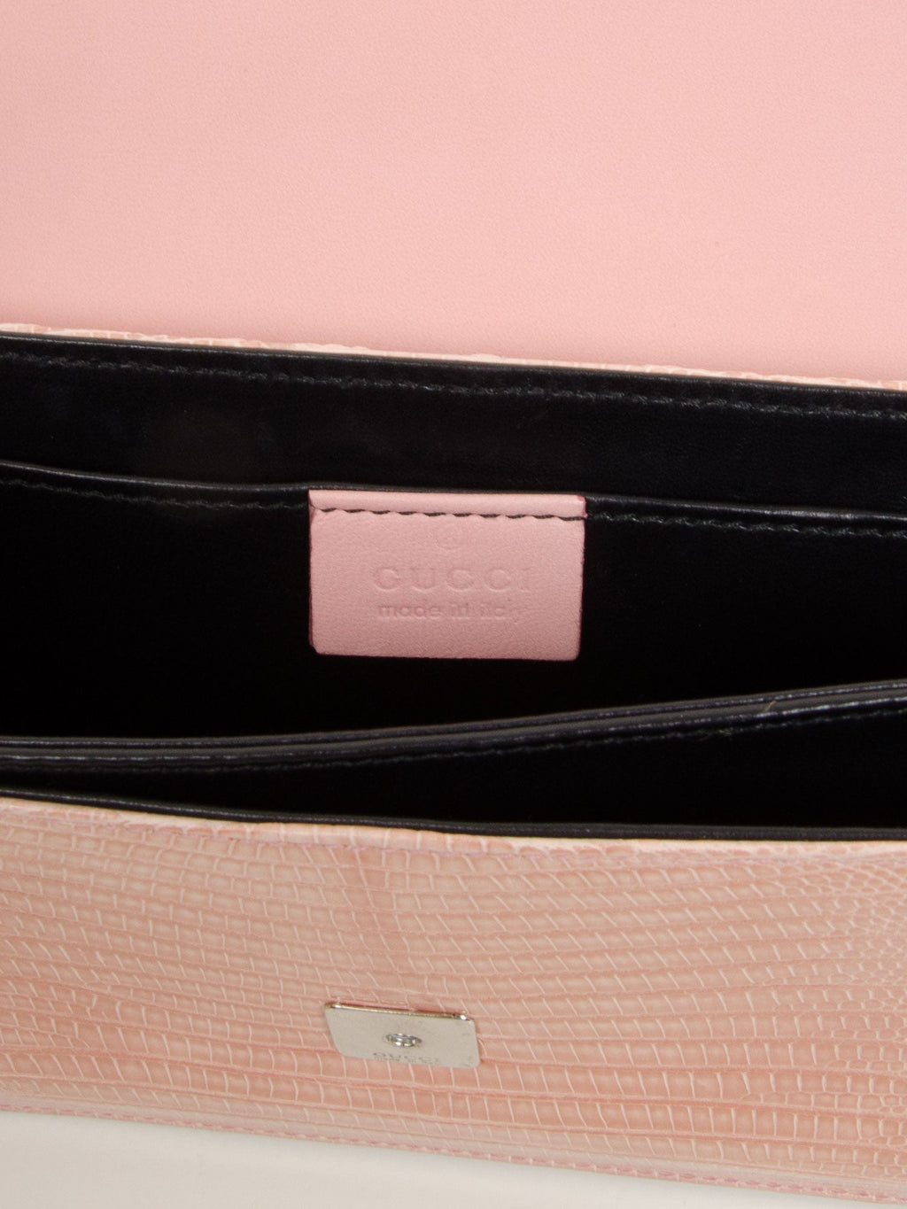 Pale Pink Lizard Shoulder Bag