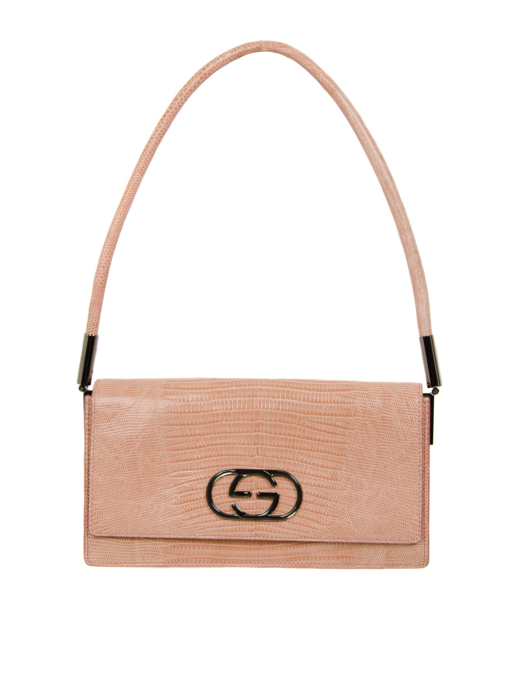 Pale Pink Lizard Shoulder Bag