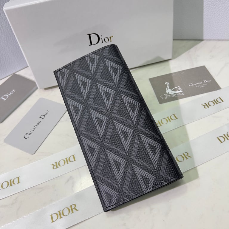 dir VERTICAL LONG WALLET BLACK CD DIAMOND CANVAS 17.5CM 2ESBC002DCO H43E