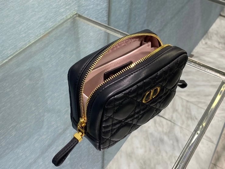 dir SMALL CARO ZIPPED POUCH BLACK CANNAGE  S5045UNSQ M900